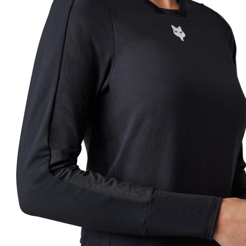 KOSZULKA ROWEROWA Z DŁUGIM RĘKAWEM DAMSKA FOX DEFEND THERMAL BLACK XL