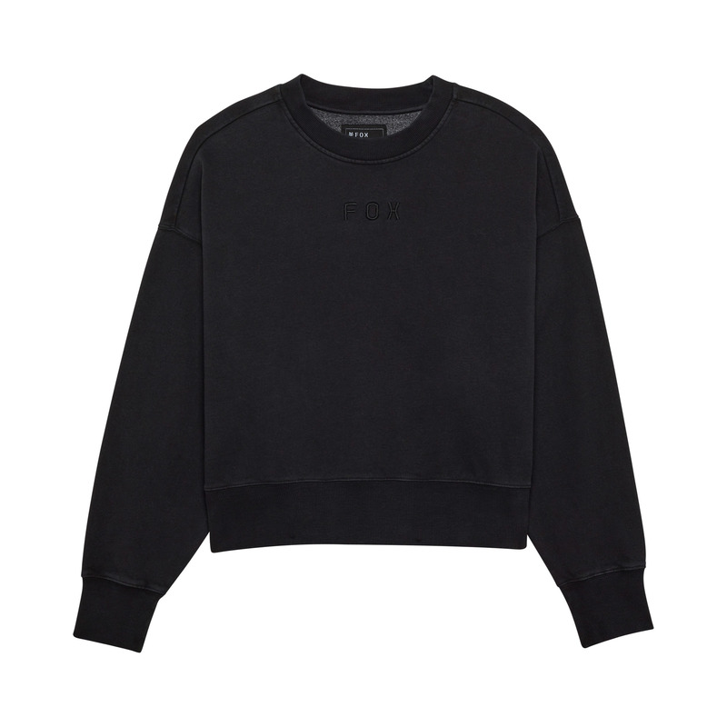 BLUZA DAMSKA FOX WORDMARK OVERSIZED FLEECE CREW BLACK