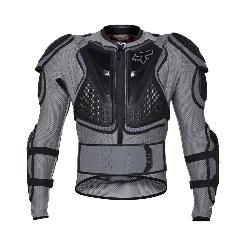KOSZULKA Z OCHRANIACZAMI FOX TITAN SPORT CLOUD GREY M