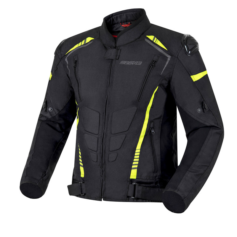 KURTKA MOTOCYKLOWA TEKSTYLNA OZONE PULSE BLACK FLUO YELLOW
