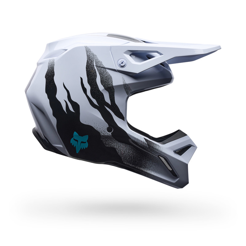 KASK MOTOCYKLOWY FOX V1 CLUTCH WHITE BLACK