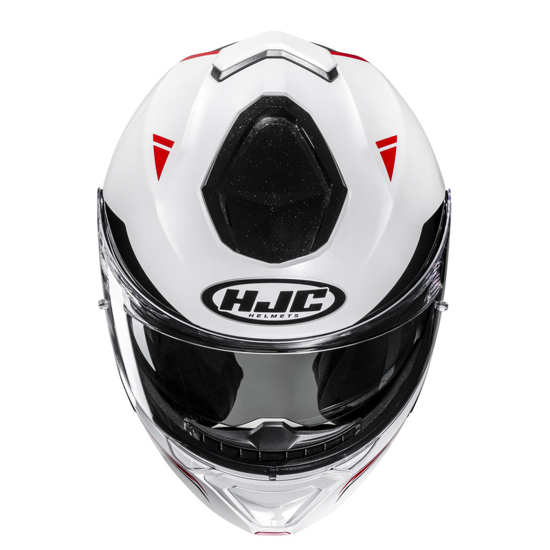 KASK MOTOCYKLOWY HJC I91 TRICUS WHITE RED