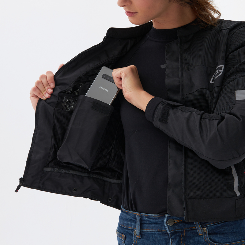 KURTKA MOTOCYKLOWA TEKSTYLNA DAMSKA OZONE DART BLACK WXXS