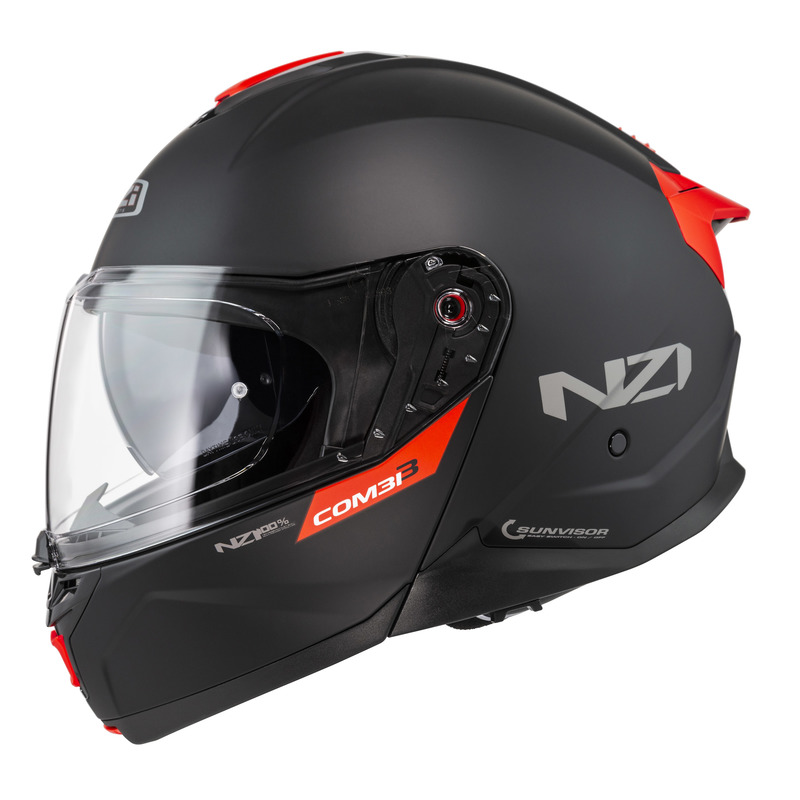 KASK MOTOCYKLOWY NZI COMBI 3 DUO SOLID NOUVEAU MATT BLACK L