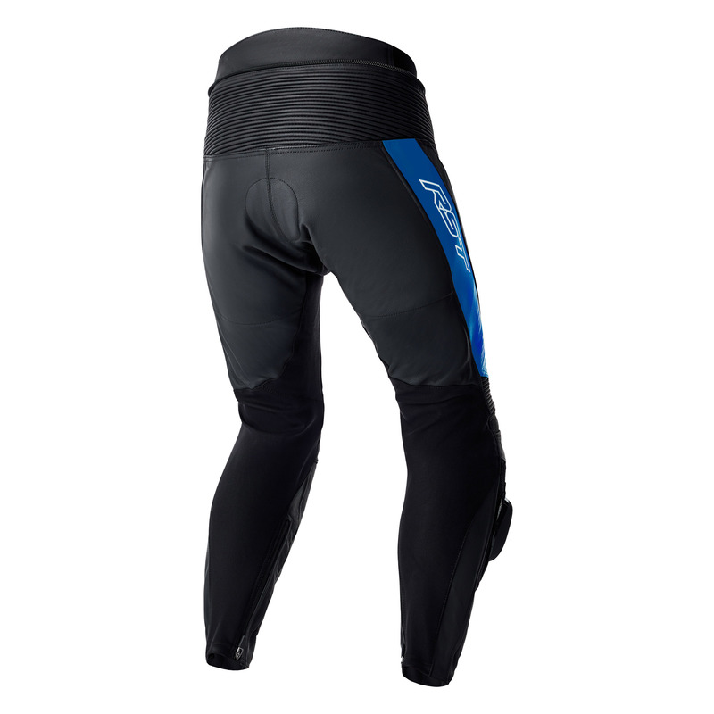 SPODNIE MOTOCYKLOWE SKÓRZANE RST TRACTECH EVO D3O BLACK BLUE M
