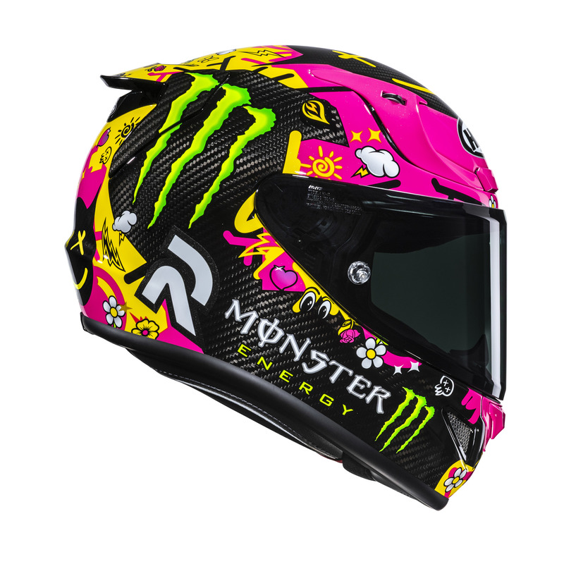 KASK MOTOCYKLOWY HJC RPHA12 CARBON QUARTARARO LE MANS 4 PINK BLACK XL