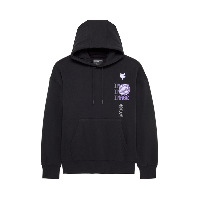 BLUZA Z KAPTUREM FOX IMAGE PHANTOM OVERSIZED FLEECE PO BLACK