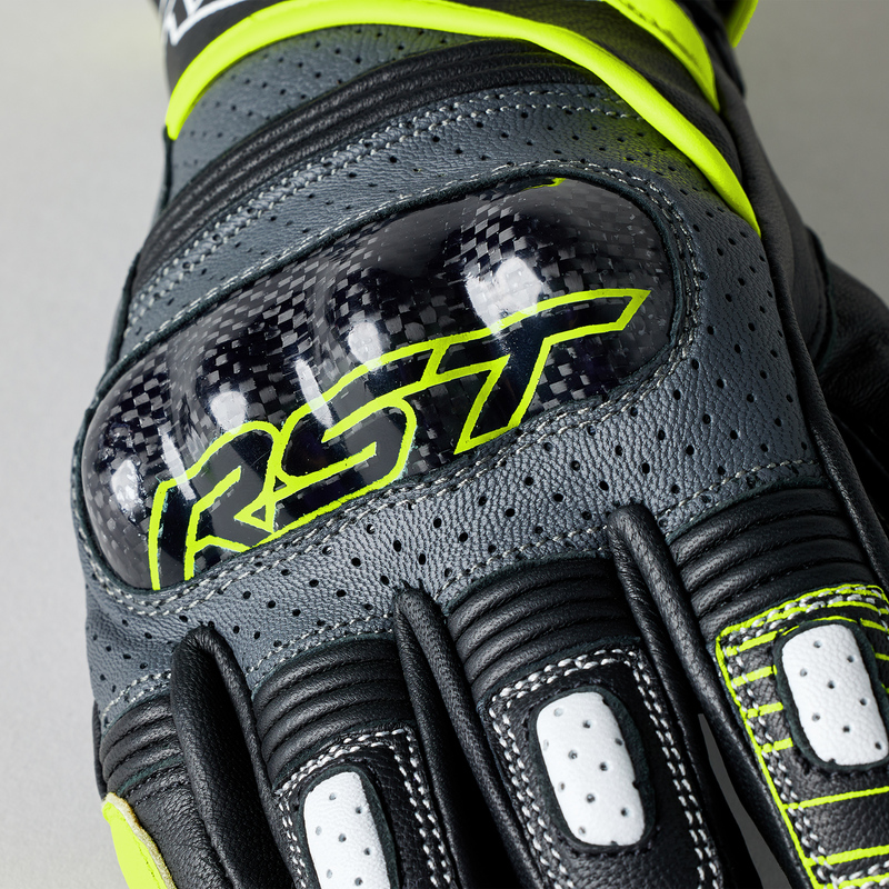 RĘKAWICE MOTOCYKLOWE RST FULCRUM GREY FLUO YELLOW BLACK S