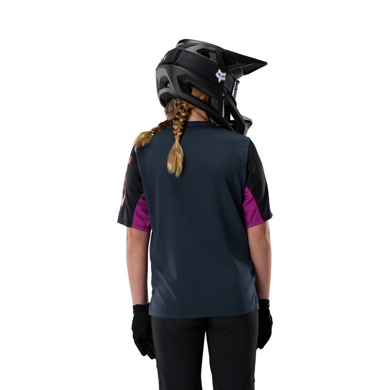 KOSZULKA ROWEROWA JUNIOR FOX DEFEND SS CREATION GALAXY BLUE YL