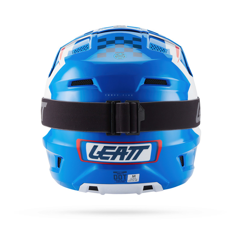 KASK MOTOCYKLOWY Z GOGLAMI LEATT KIT MOTO 3.5 BLUE