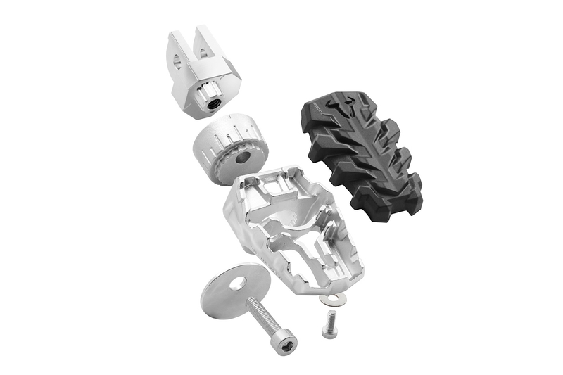 PODNÓŻKI EVO SW-MOTECH TIGER 1050 BMW MODELS BLACK/SILVER