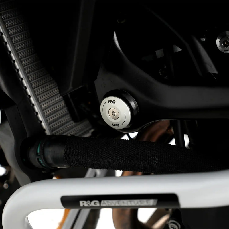 ZAŚLEPKI RAMY RG RACING BMW F900GS(A) 24- / F850GS 22- / F900R 20- LEWA BLACK