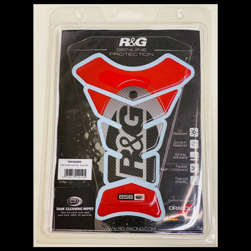 NAKLEJKA NA BAK TANKPAD RG RACING FACTORY DUCATI RED
