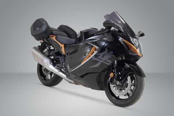 ZESTAW SAKW PRO BLAZE H I STELAŻY SW-MOTECH SUZUKI GSX 1300 R HAYABUSA (08-) BLACK