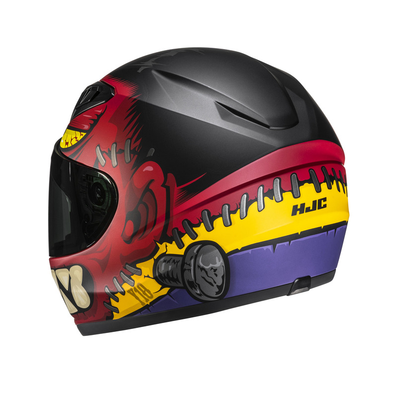 KASK MOTOCYKLOWY JUNIOR HJC Y10 FRANK RED BLACK