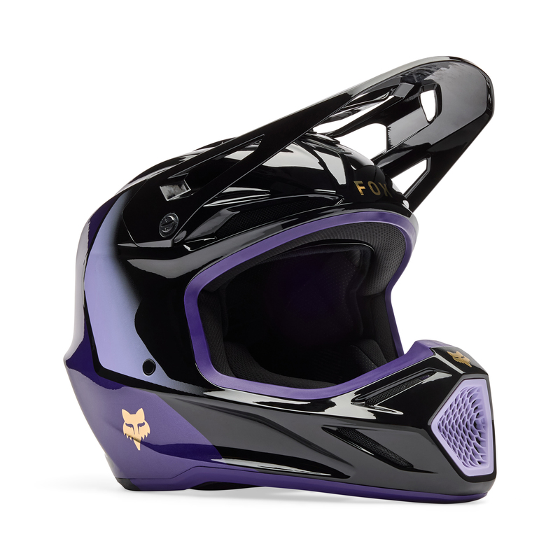 KASK MOTOCYKLOWY FOX V3 DRIP BLACK PURPLE