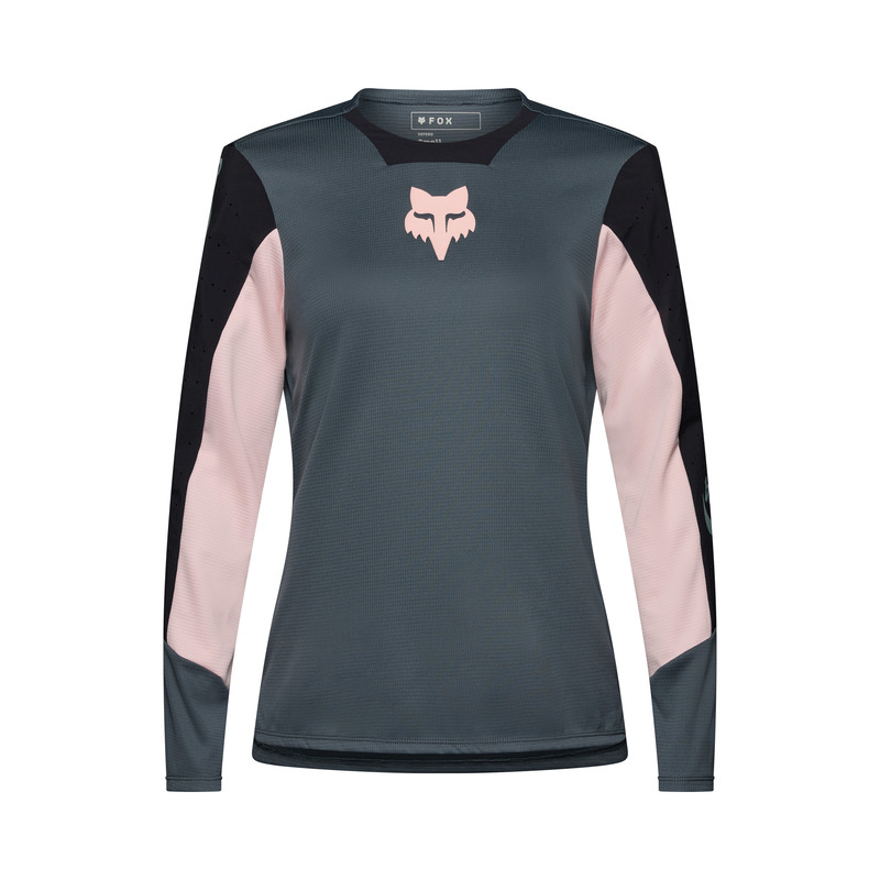 KOSZULKA ROWEROWA Z DŁUGIM RĘKAWEM DAMSKA FOX DEFEND CREATION DEEP COBALT XS