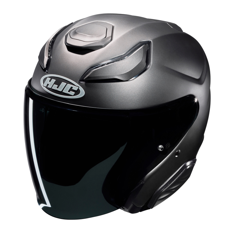 KASK MOTOCYKLOWY HJC F31 SOLID SEMI FLAT TITANIUM L