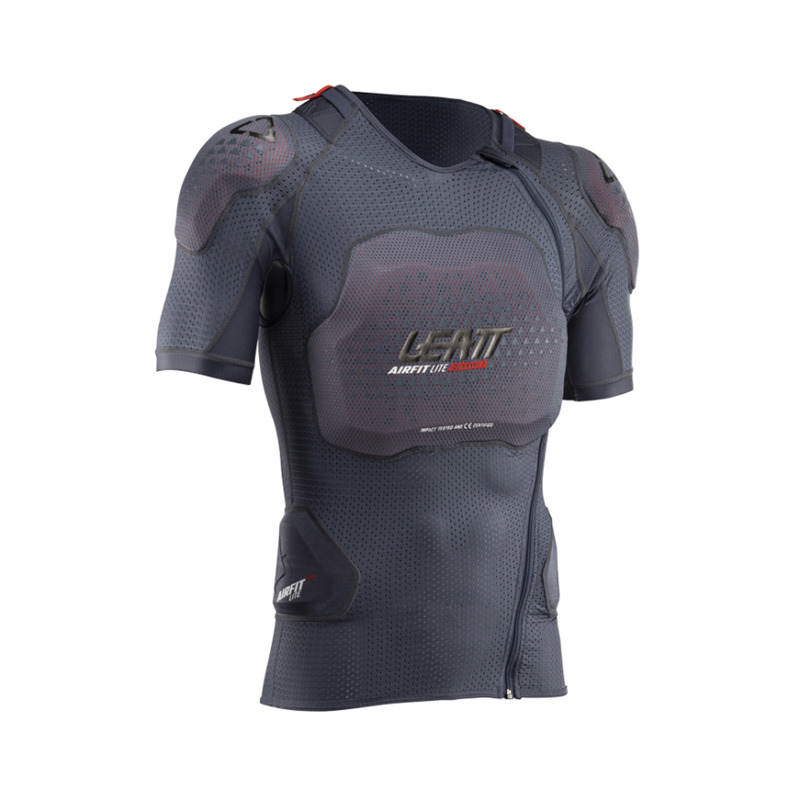 T-SHIRT Z OCHRANIACZAMI LEATT 3DF AIRFIT LITE EVO BLACK (160-166CM)