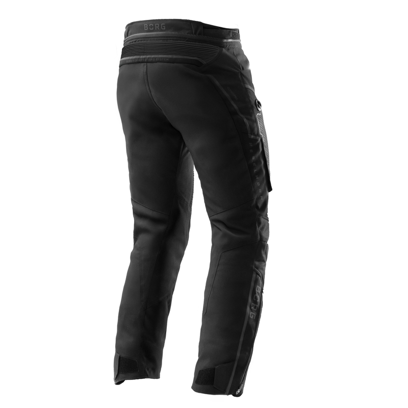 SPODNIE MOTOCYKLOWE TEKSTYLNE REBELHORN BORG 2 BLACK (DŁUGA NOGAWKA)
