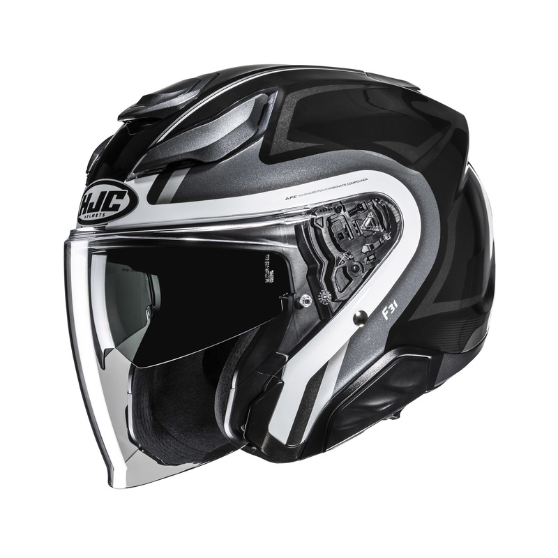 KASK MOTOCYKLOWY HJC F31 BASK BLACK WHITE XXL