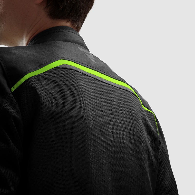KURTKA MOTOCYKLOWA TEKSTYLNA REBELHORN ECHO BLACK FLUO YELLOW