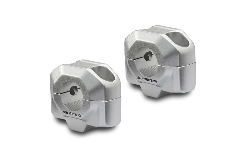 ZESTAW PODWYŻSZAJĄCY KIEROWNICĘ SW-MOTECH 22MM PODWYŻSZENIE 20MM SILVER