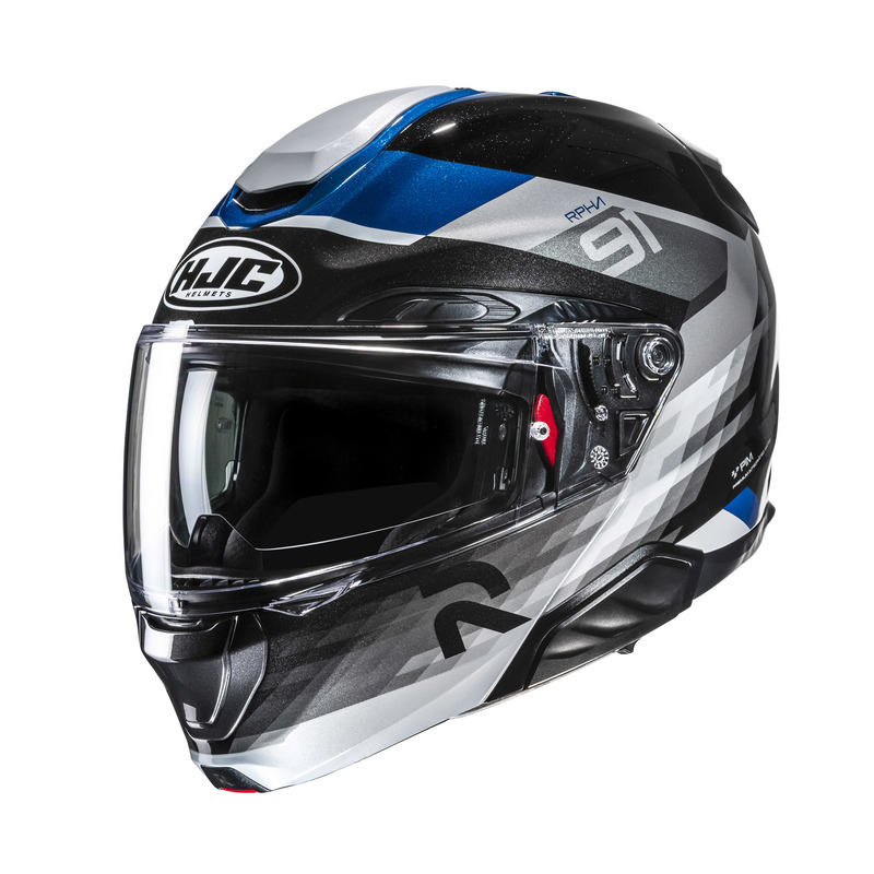 KASK MOTOCYKLOWY HJC RPHA91 MADAL BLACK BLUE M