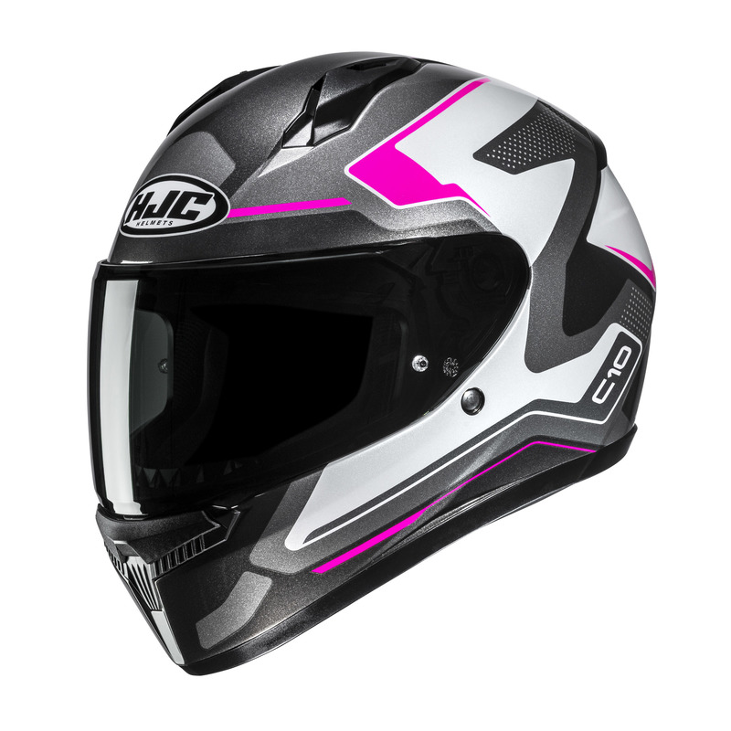 KASK MOTOCYKLOWY HJC C10 CRIC SILVER PINK XS