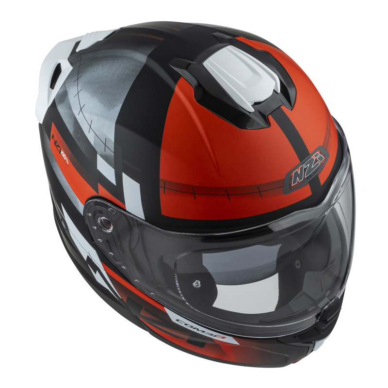 KASK MOTOCYKLOWY NZI COMBI 3 DUO METRIC BLACK RED MATT