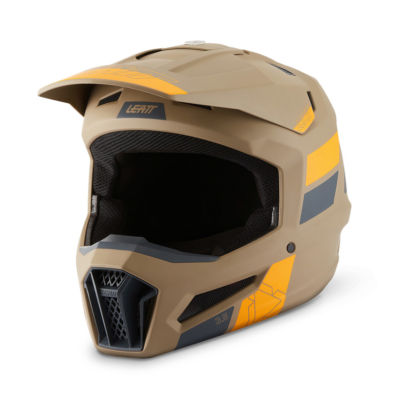 KASK MOTOCYKLOWY Z GOGLAMI LEATT KIT MOTO 3.5 KHAKI BROWN XXL