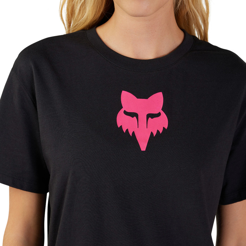 T-SHIRT DAMSKI FOX HEAD BLACK PINK