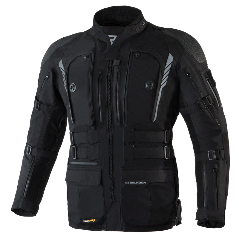 KURTKA MOTOCYKLOWA TEKSTYLNA REBELHORN PATROL BLACK