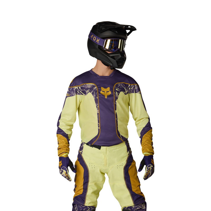 BLUZA MOTOCYKLOWA FOX 180 IMAGE PRINT PURPLE YELLOW