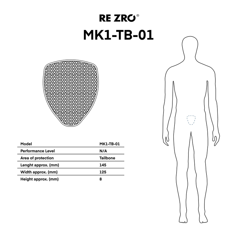 OSŁONA/WKŁADKA KOŚCI OGONOWEJ REZRO MK1-TB-01 TAILBONE (COCCYX) PURPLE OS (1 SZT.)