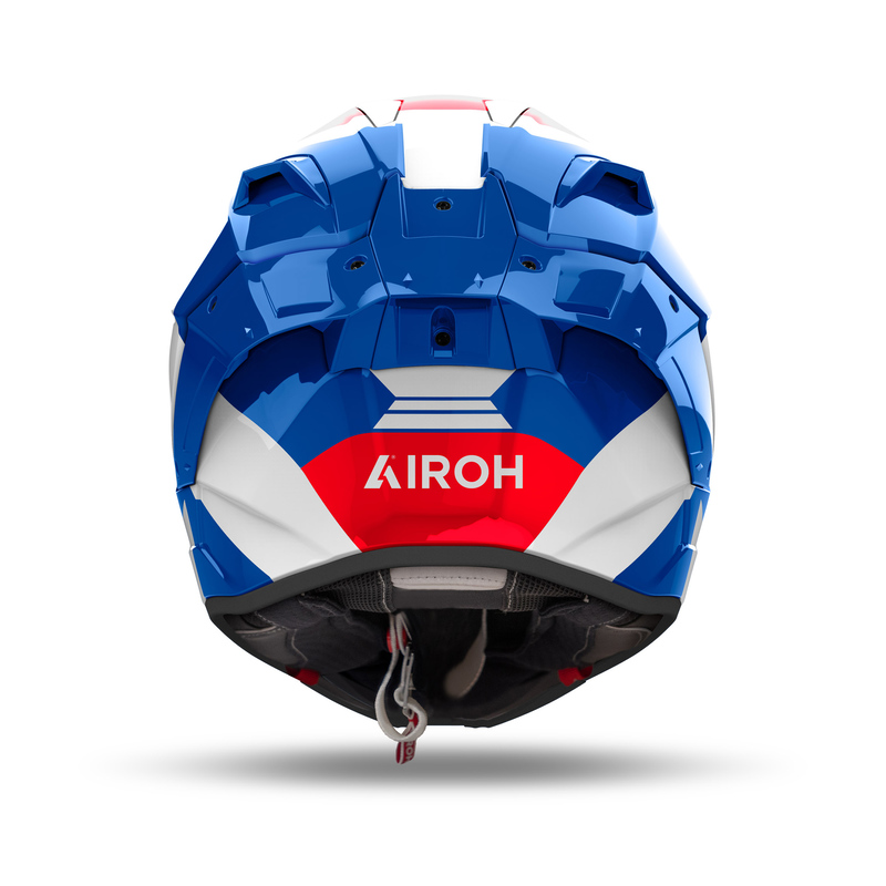 KASK MOTOCYKLOWY AIROH GP800 COMPETITION BLUE RED GLOSS