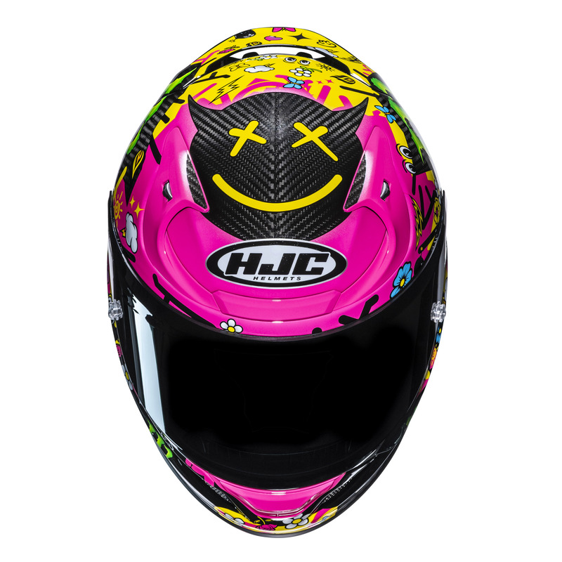 KASK MOTOCYKLOWY HJC RPHA12 CARBON QUARTARARO LE MANS 4 PINK BLACK XL
