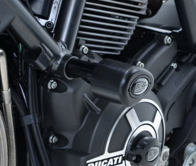 CRASHPADY AERO RG RACING DUCATI SCRAMBLER (800), CLASSIC BLACK