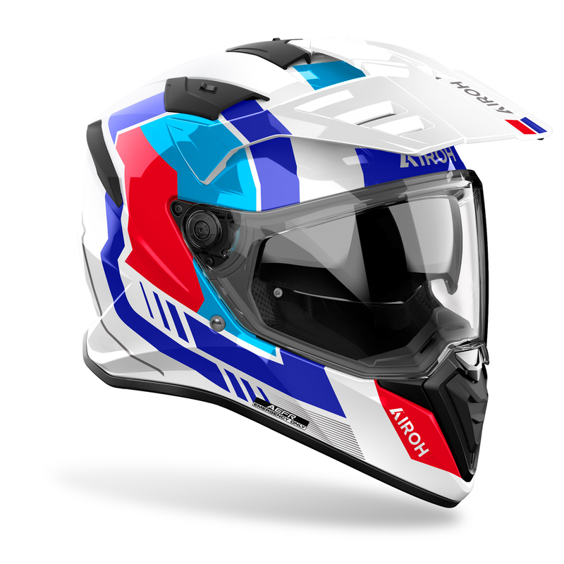 KASK MOTOCYKLOWY AIROH BADX-X HORN WHITE GLOSS