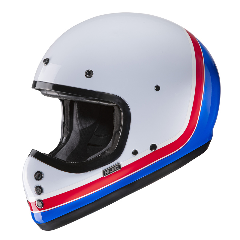 KASK MOTOCYKLOWY HJC V60 SCOBY WHITE RED BLUE L