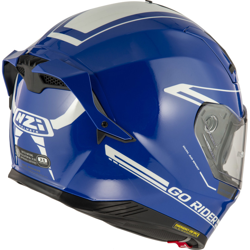 KASK MOTOCYKLOWY NZI GO RIDER STREAM DUO SOLID NOUVEAU BLUE Y S
