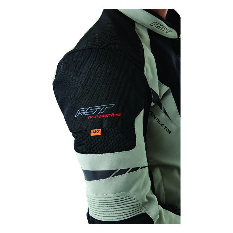 KURTKA MOTOCYKLOWA TEKSTYLNA RST PRO SERIES VENTILATOR D3O BLACK SILVER 4XL