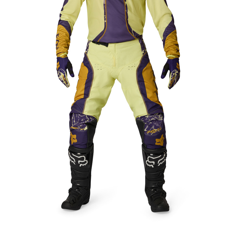 SPODNIE MOTOCYKLOWE FOX 180 IMAGE PRINT PEAR YELLOW