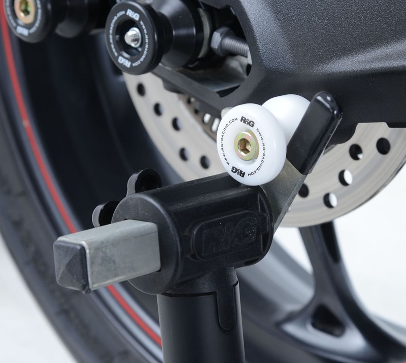 ROLKI WAHACZA RG RACING BMW S1000RR 10-/M1000RR 21-/S1000R 14-/TRIUMPH STREET TRIPLE WHITE