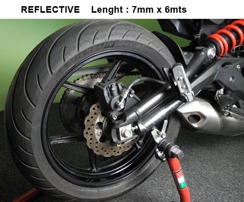 TAŚMA NA FELGĘ KEITI REFLECTIVE STICKER STRIP BLACK