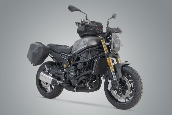 ZESTAW KUFRÓW BOCZNYCH URBAN ABS I STELAŻY SW-MOTECH BENELLI LEONCINO 800 (21-) BLACK 2X16,5L
