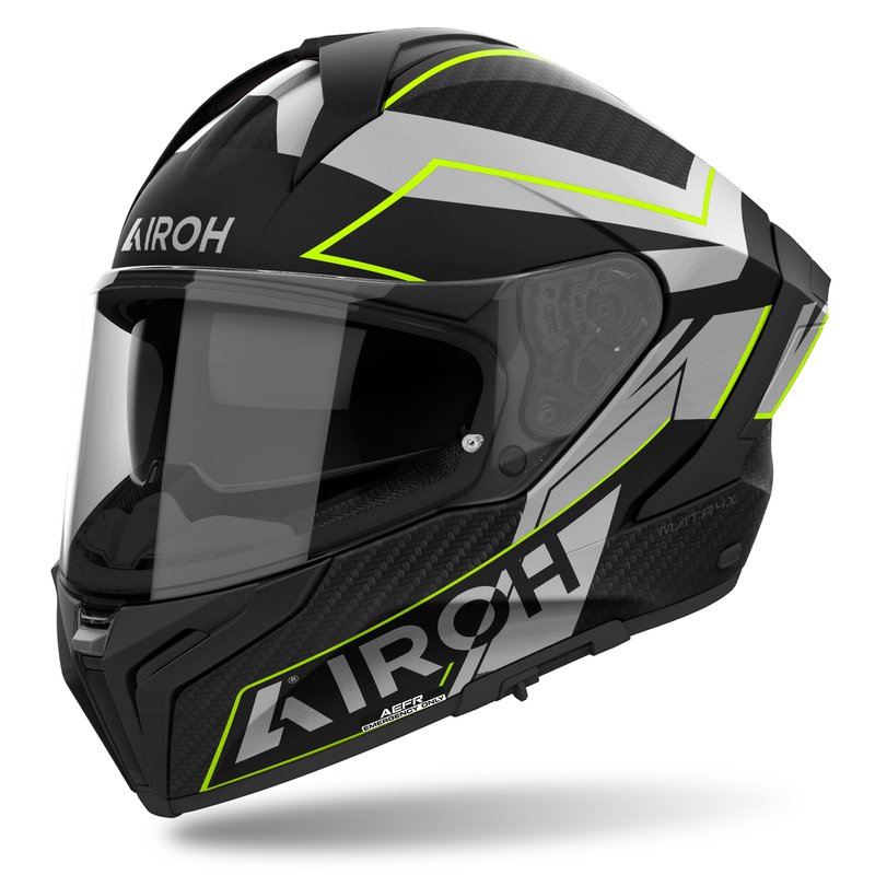 KASK MOTOCYKLOWY AIROH MATRYX SENTINEL YELLOW MATT M