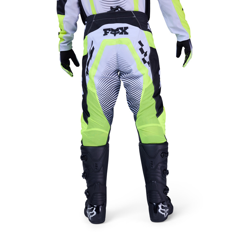 SPODNIE MOTOCYKLOWE FOX 180 COLLECT GREY YELLOW