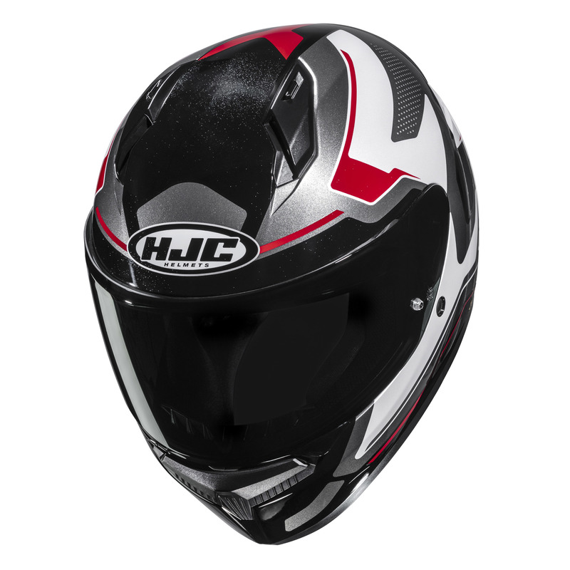 KASK MOTOCYKLOWY HJC C10 CRIC SILVER RED XS