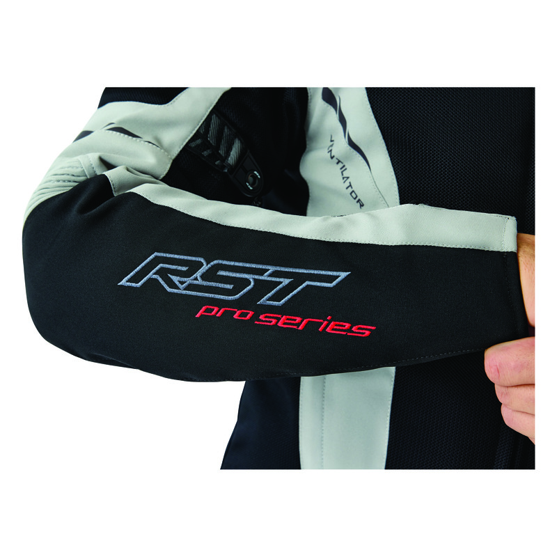 KURTKA MOTOCYKLOWA TEKSTYLNA RST PRO SERIES VENTILATOR D3O BLACK SILVER 4XL